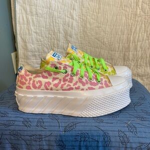 Converse 2x platform pastel leopard welcome to the wild sneakers 7